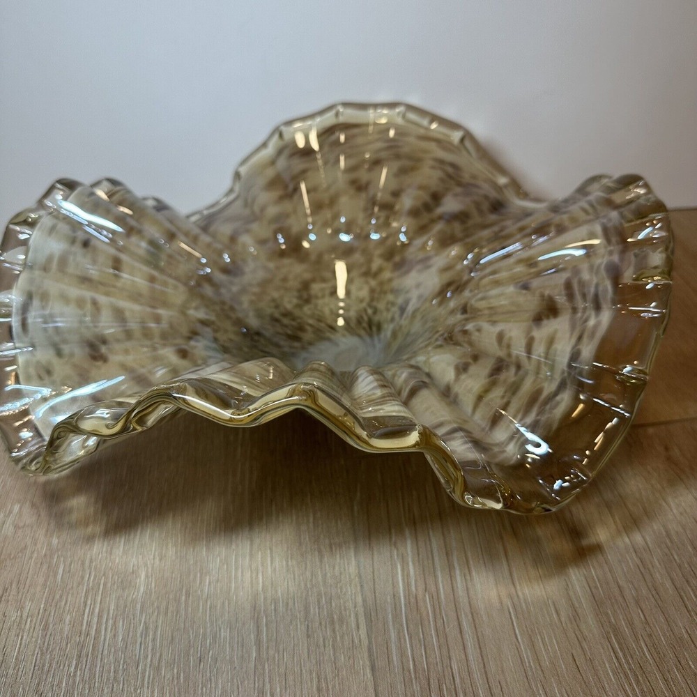 Vintage Mouth Blown Glass Murano Linea Astuni Italy 5" Tall
